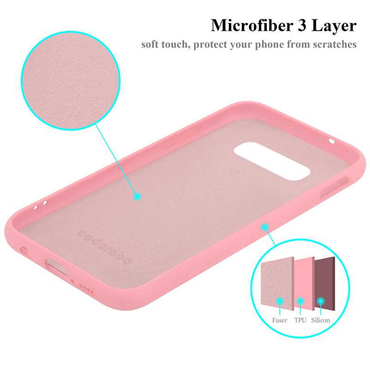Cadorabo Schutzhülle für Samsung Galaxy S10e Hülle in Rosa Handyhülle Case Cover TPU Etui
