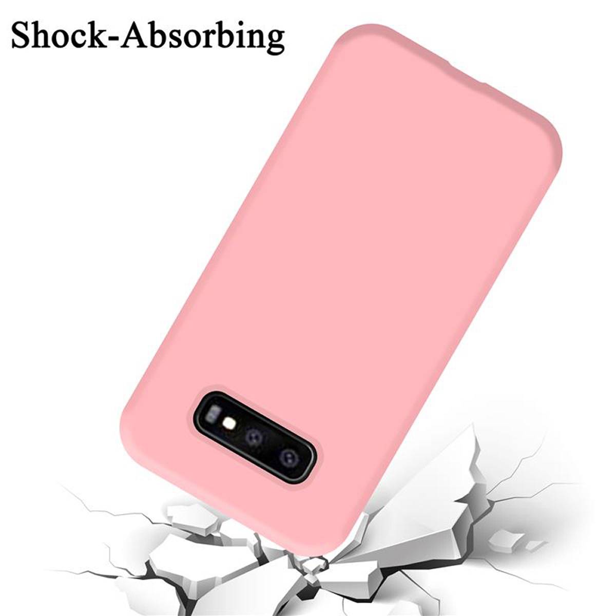 Cadorabo Schutzhülle für Samsung Galaxy S10e Hülle in Rosa Handyhülle Case Cover TPU Etui