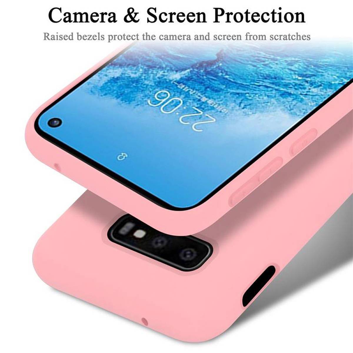 Cadorabo Schutzhülle für Samsung Galaxy S10e Hülle in Rosa Handyhülle Case Cover TPU Etui