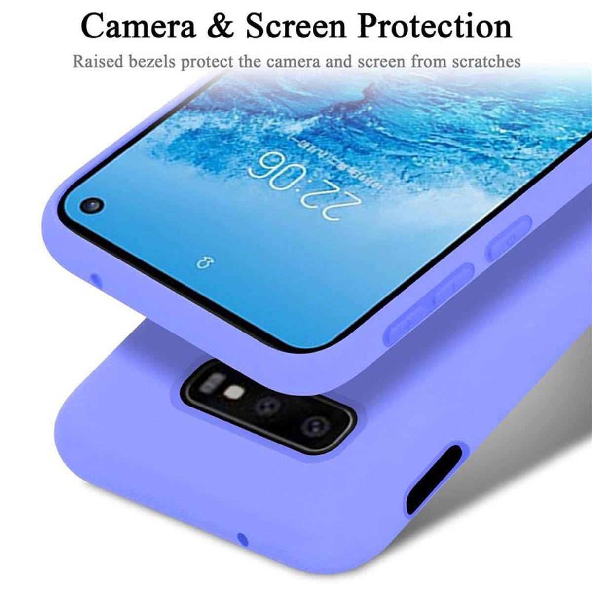 Cadorabo Schutzhülle für Samsung Galaxy S10e Hülle in Lila Handyhülle Case Cover TPU Etui