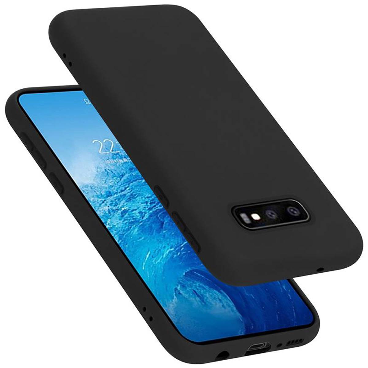 Cadorabo Schutzhülle für Samsung Galaxy S10e Hülle in Schwarz Handyhülle Case Cover TPU Etui
