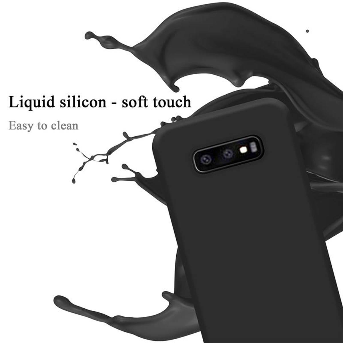 Cadorabo Schutzhülle für Samsung Galaxy S10e Hülle in Schwarz Handyhülle Case Cover TPU Etui