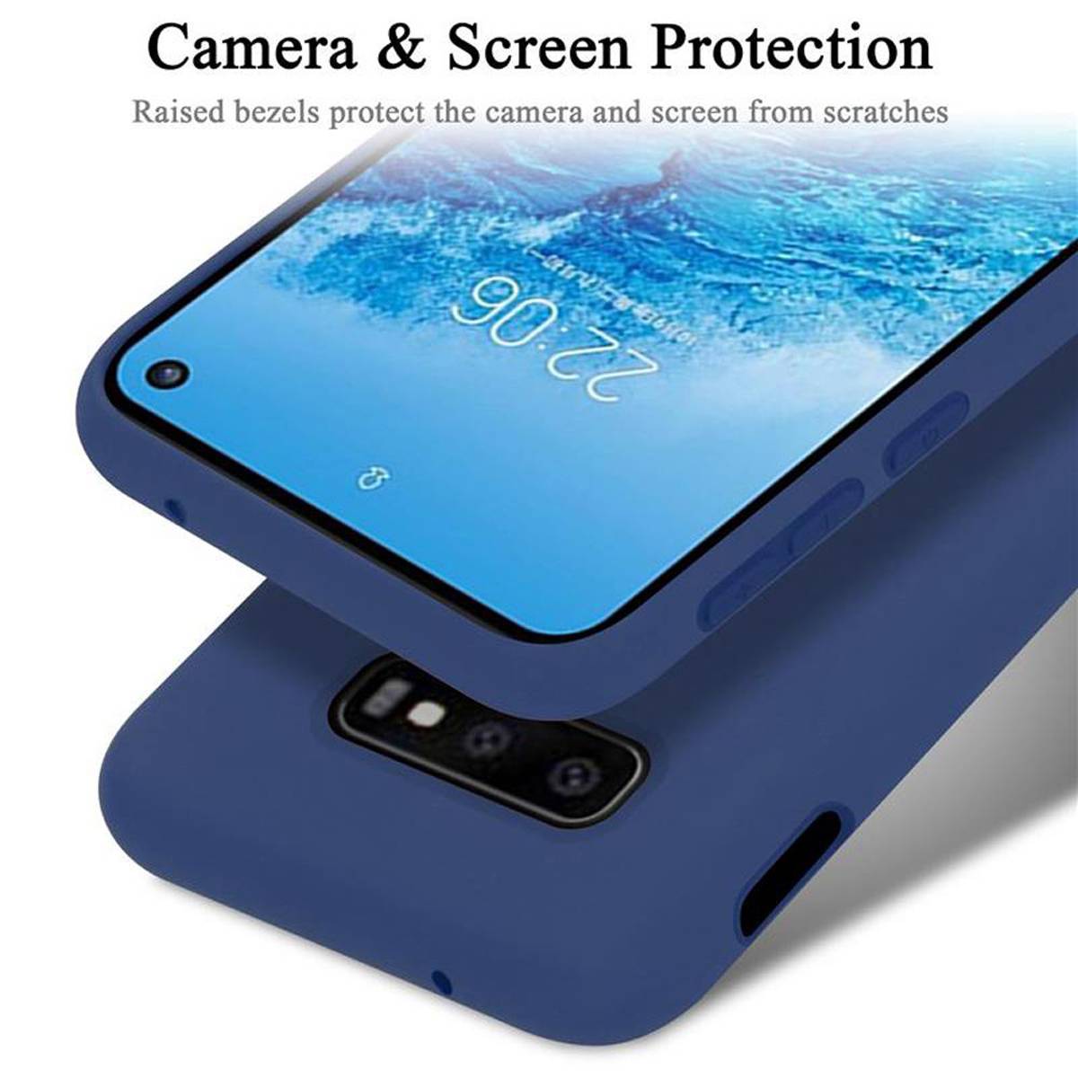 Cadorabo Schutzhülle für Samsung Galaxy S10e Hülle in Blau Handyhülle Case Cover TPU Etui