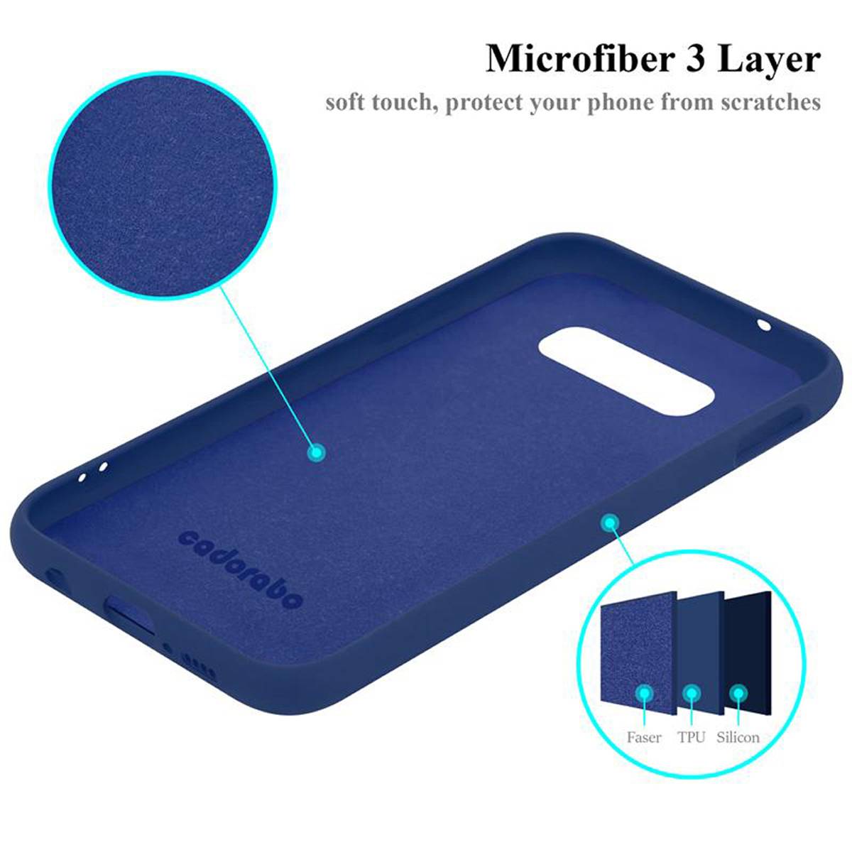 Cadorabo Schutzhülle für Samsung Galaxy S10e Hülle in Blau Handyhülle Case Cover TPU Etui