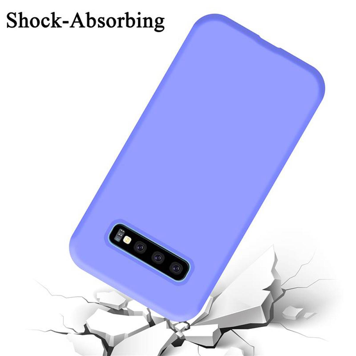Cadorabo Schutzhülle für Samsung Galaxy S10 PLUS Hülle in Lila Handyhülle Case Cover TPU Etui