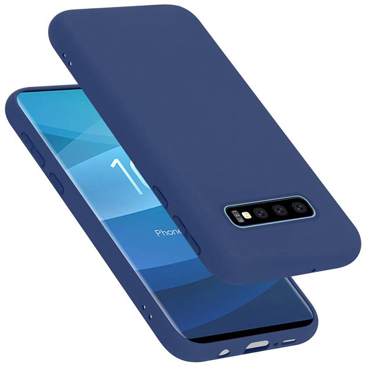 Cadorabo Schutzhülle für Samsung Galaxy S10 PLUS Hülle in Blau Handyhülle Case Cover TPU Etui