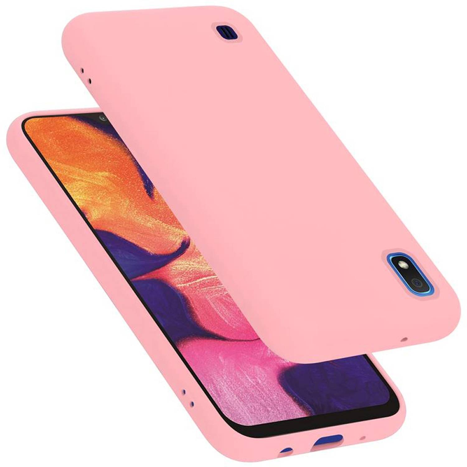 Cadorabo Schutzhülle für Samsung Galaxy A10 / M10 Hülle in Rosa Handyhülle Case Cover TPU Etui