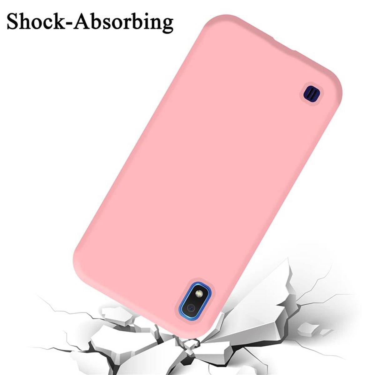 Cadorabo Schutzhülle für Samsung Galaxy A10 / M10 Hülle in Rosa Handyhülle Case Cover TPU Etui