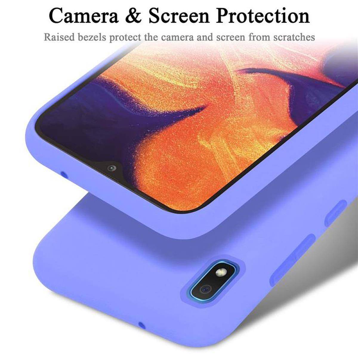Cadorabo Schutzhülle für Samsung Galaxy A10 / M10 Hülle in Lila Handyhülle Case Cover TPU Etui