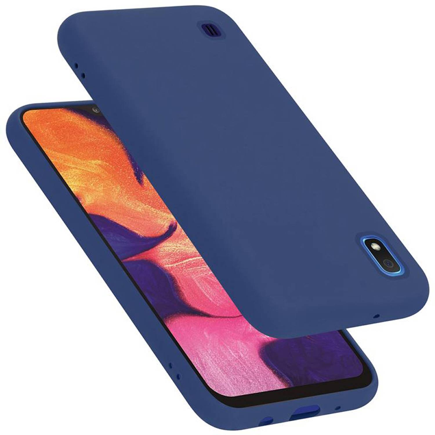 Cadorabo Schutzhülle für Samsung Galaxy A10 / M10 Hülle in Blau Handyhülle Case Cover TPU Etui