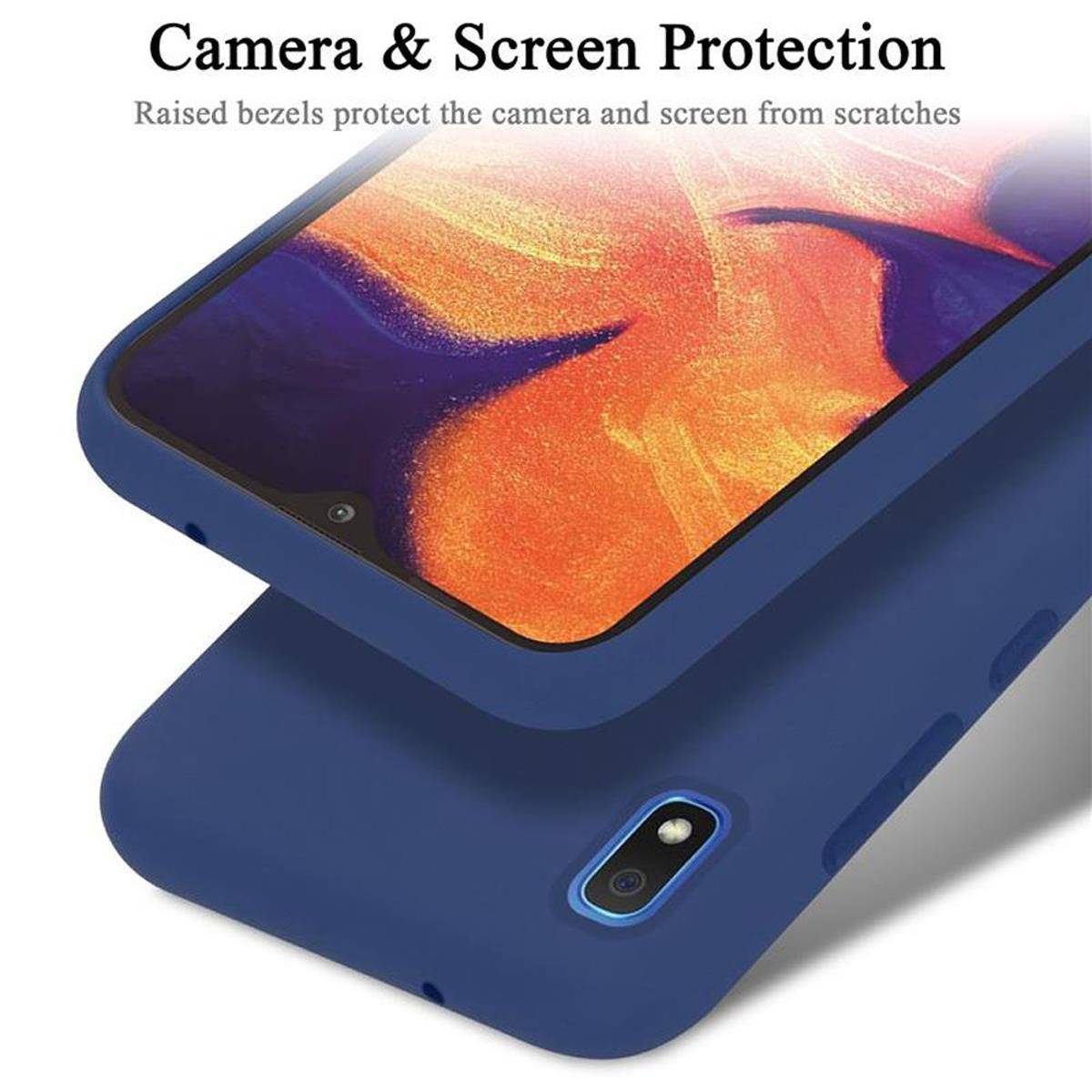 Cadorabo Schutzhülle für Samsung Galaxy A10 / M10 Hülle in Blau Handyhülle Case Cover TPU Etui