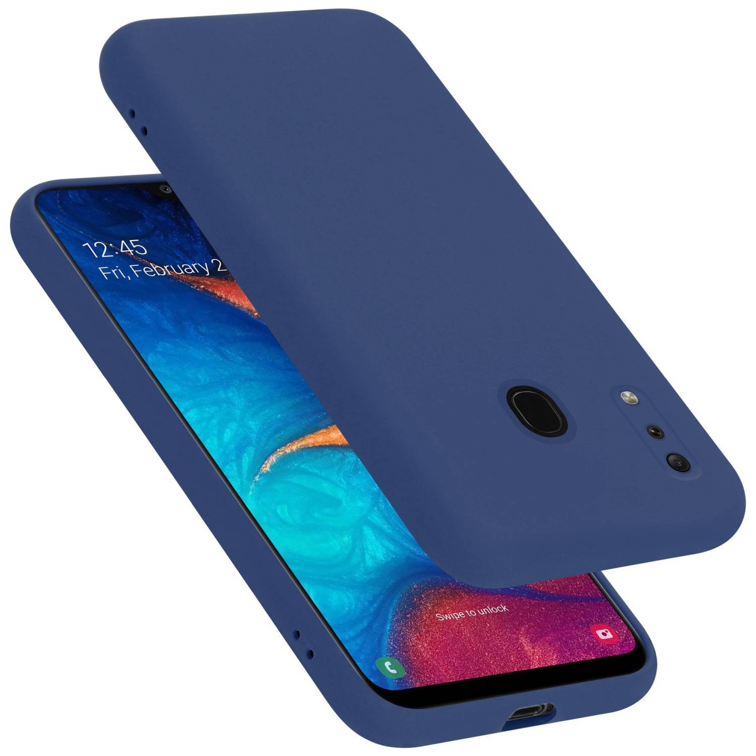 Cadorabo Schutzhülle für Samsung Galaxy A20 / A30 / M10s Hülle in Blau Handyhülle Case Cover TPU Etui