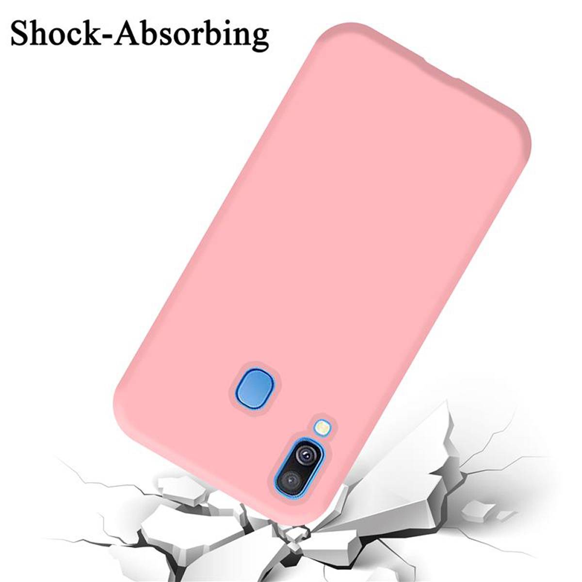 Cadorabo Schutzhülle für Samsung Galaxy A40 Hülle in Rosa Handyhülle Case Cover TPU Etui