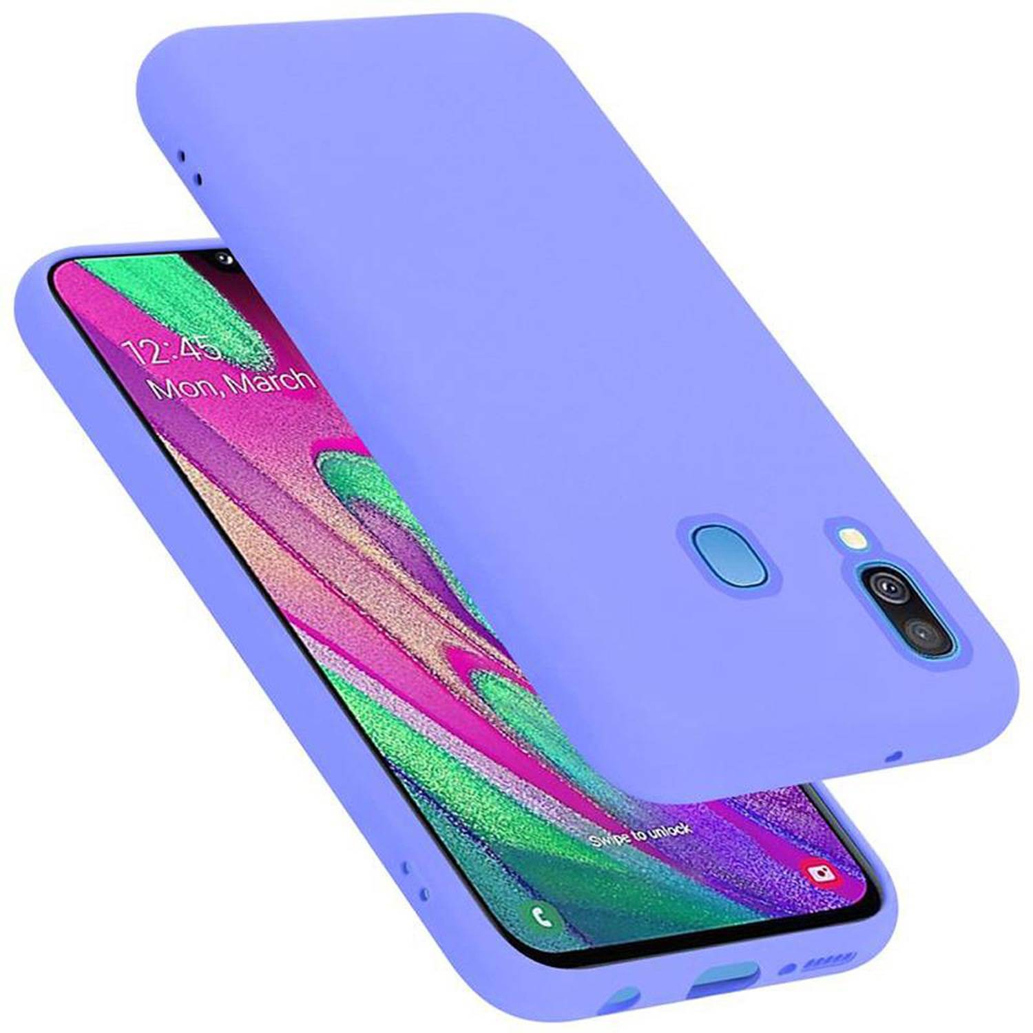 Cadorabo Schutzhülle für Samsung Galaxy A40 Hülle in Lila Handyhülle Case Cover TPU Etui