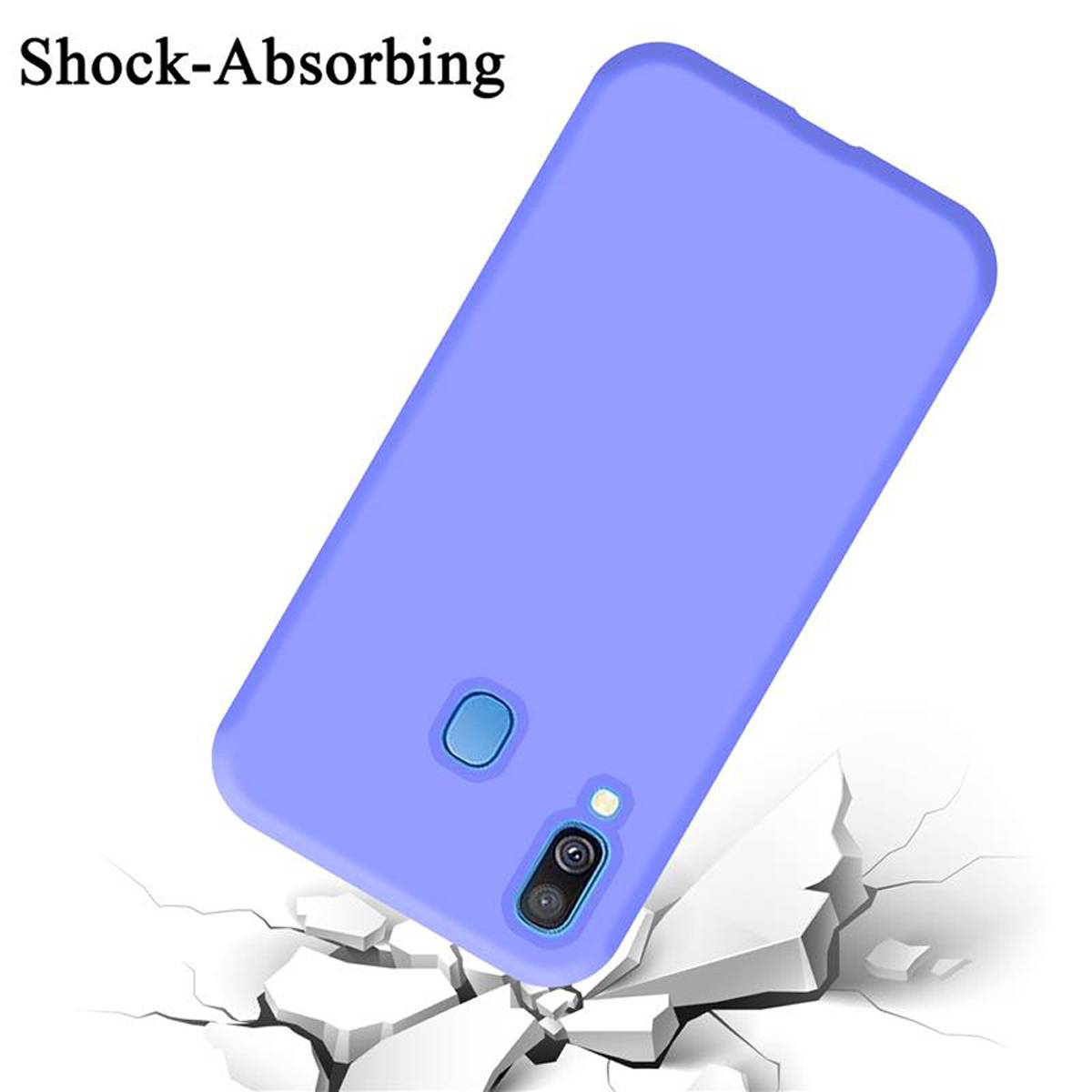 Cadorabo Schutzhülle für Samsung Galaxy A40 Hülle in Lila Handyhülle Case Cover TPU Etui
