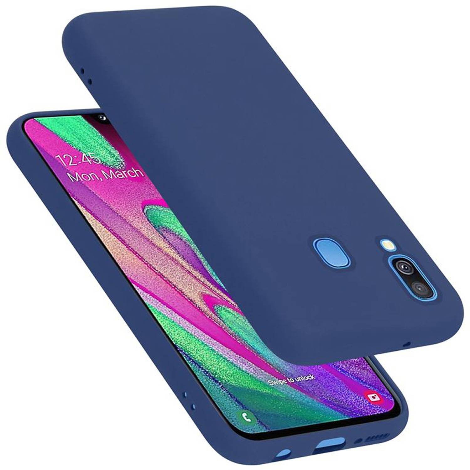 Cadorabo Schutzhülle für Samsung Galaxy A40 Hülle in Blau Handyhülle Case Cover TPU Etui