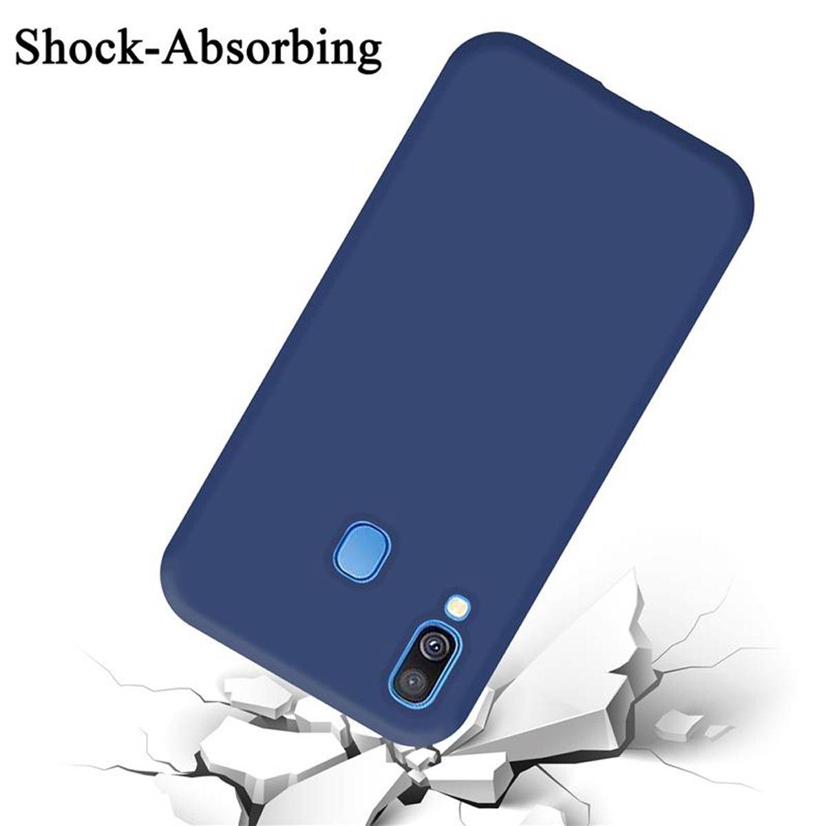 Cadorabo Schutzhülle für Samsung Galaxy A40 Hülle in Blau Handyhülle Case Cover TPU Etui