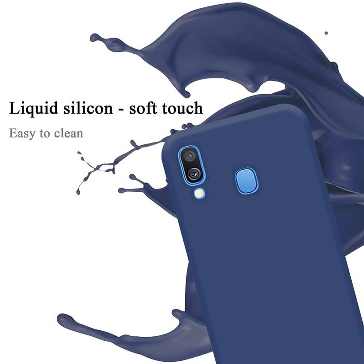 Cadorabo Schutzhülle für Samsung Galaxy A40 Hülle in Blau Handyhülle Case Cover TPU Etui
