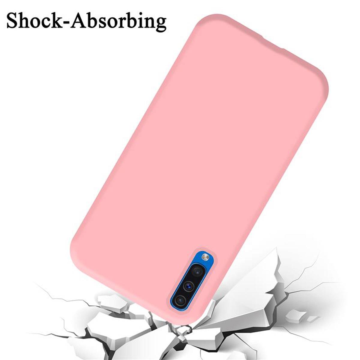 Cadorabo Schutzhülle für Samsung Galaxy A50 4G / A50s / A30s Hülle in Rosa Handyhülle Case Cover TPU Etui
