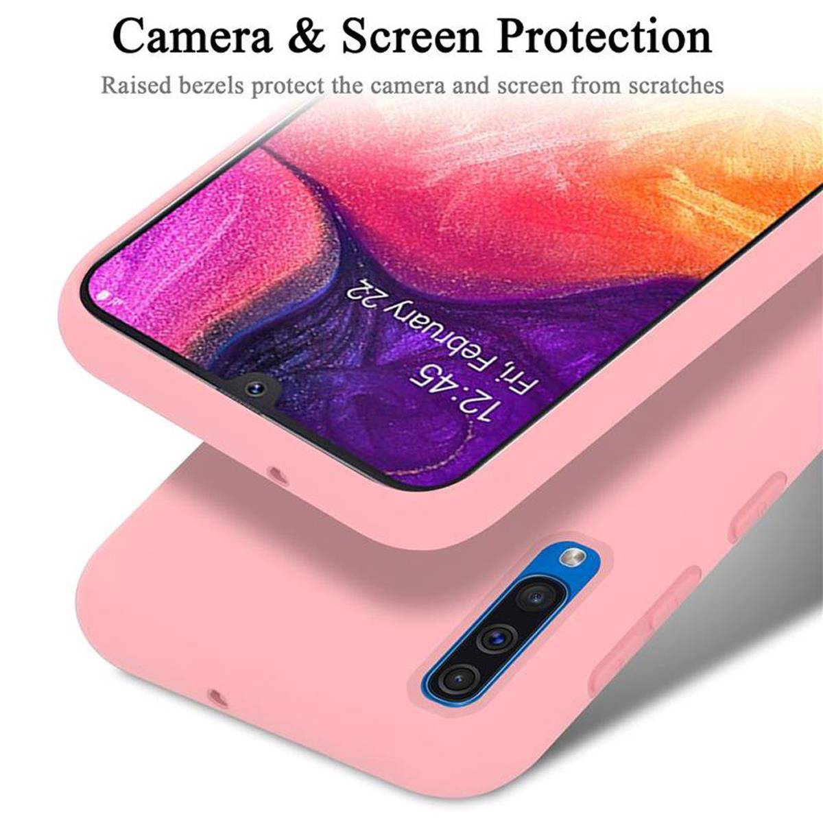 Cadorabo Schutzhülle für Samsung Galaxy A50 4G / A50s / A30s Hülle in Rosa Handyhülle Case Cover TPU Etui