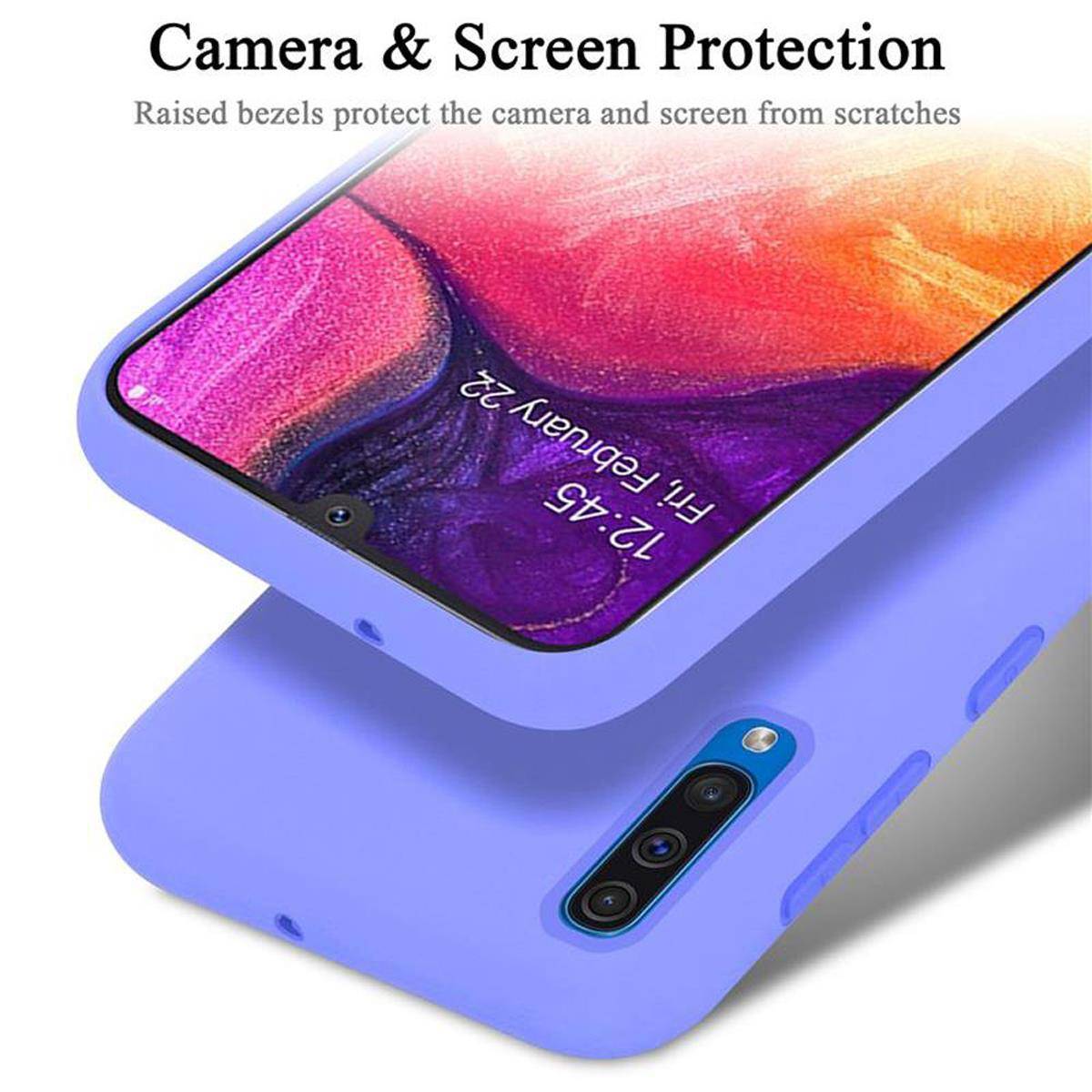 Cadorabo Schutzhülle für Samsung Galaxy A50 4G / A50s / A30s Hülle in Lila Handyhülle Case Cover TPU Etui