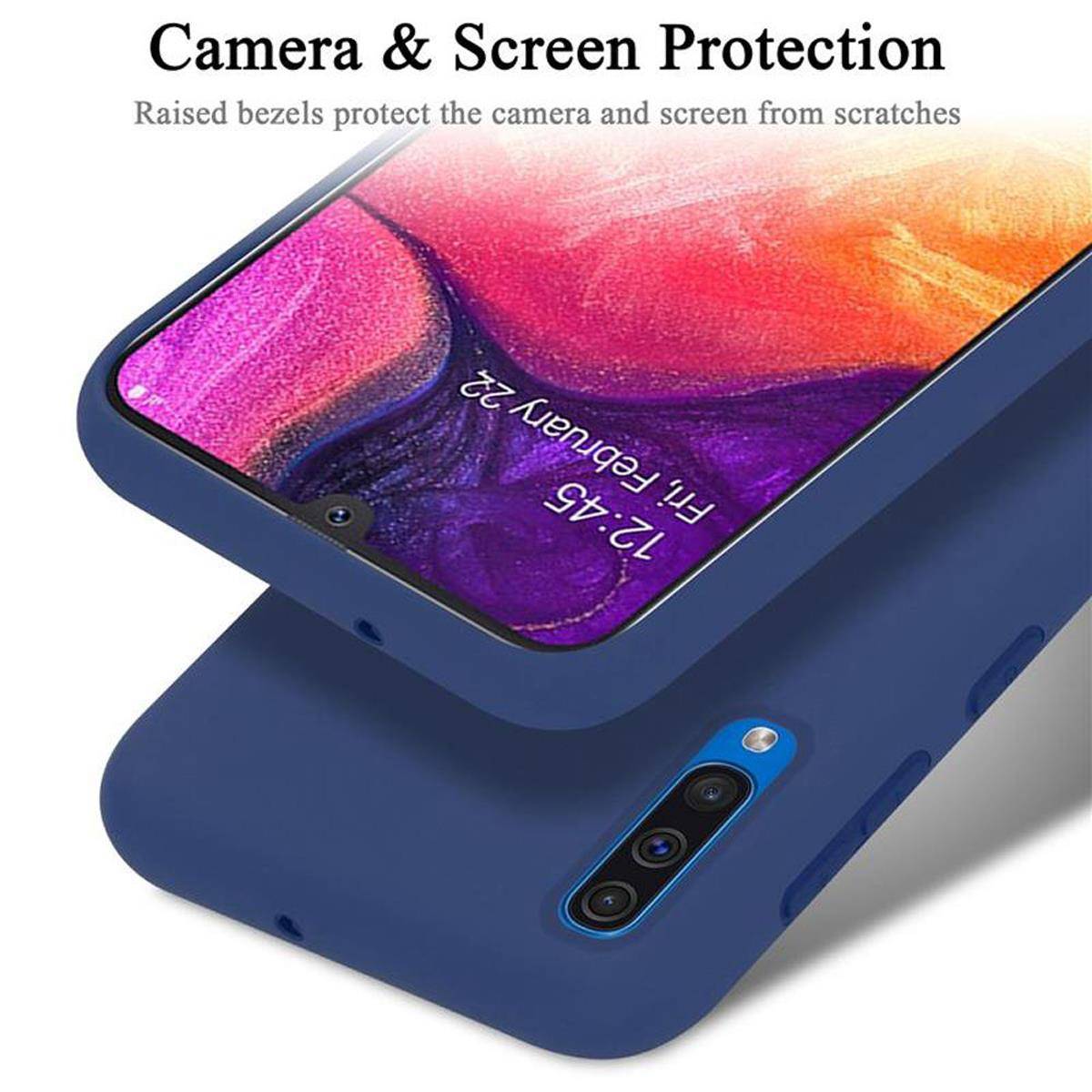 Cadorabo Schutzhülle für Samsung Galaxy A50 4G / A50s / A30s Hülle in Blau Handyhülle Case Cover TPU Etui