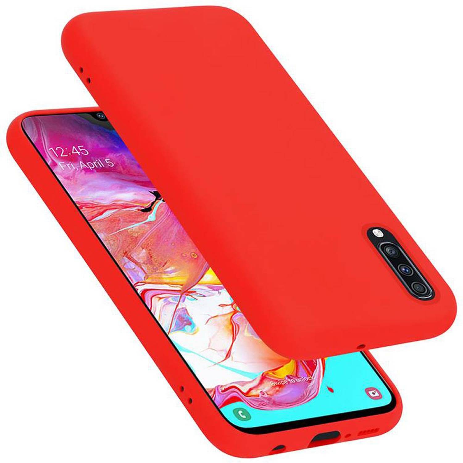 Cadorabo Schutzhülle für Samsung Galaxy A70 / A70s Hülle in Rot Handyhülle Case Cover TPU Etui