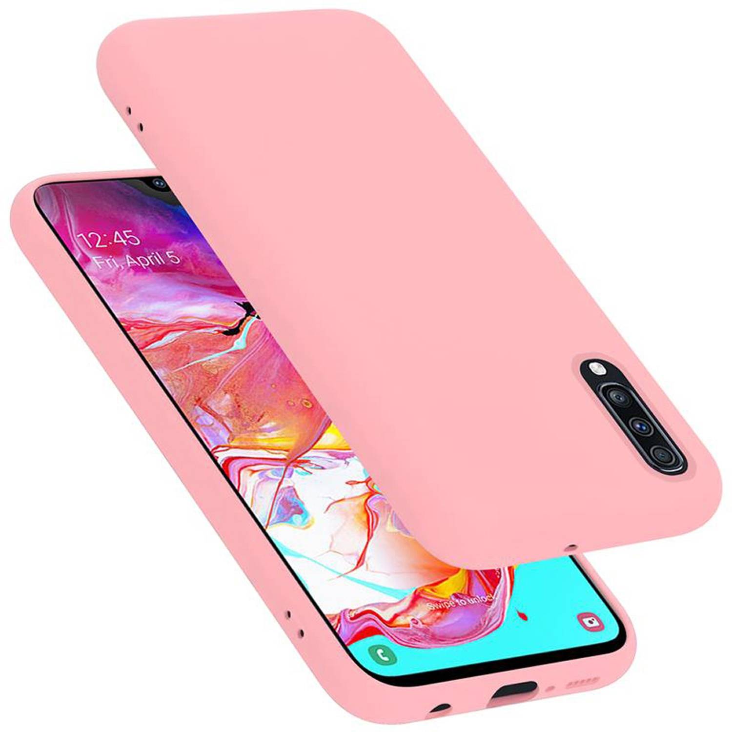 Cadorabo Schutzhülle für Samsung Galaxy A70 / A70s Hülle in Rosa Handyhülle Case Cover TPU Etui