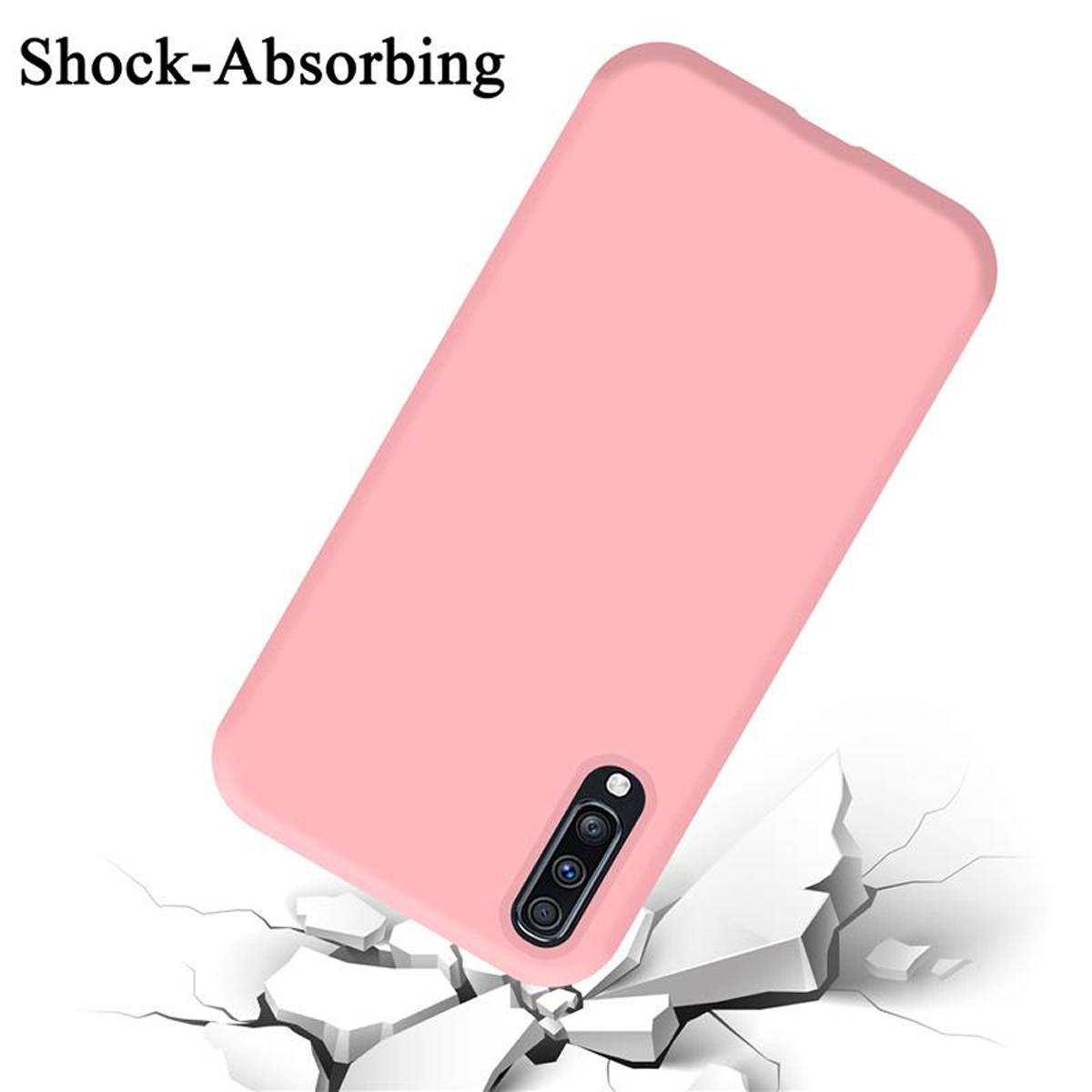 Cadorabo Schutzhülle für Samsung Galaxy A70 / A70s Hülle in Rosa Handyhülle Case Cover TPU Etui