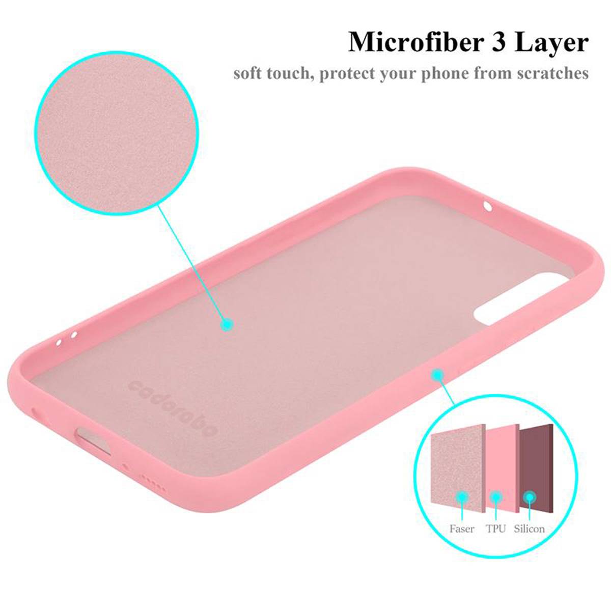 Cadorabo Schutzhülle für Samsung Galaxy A70 / A70s Hülle in Rosa Handyhülle Case Cover TPU Etui