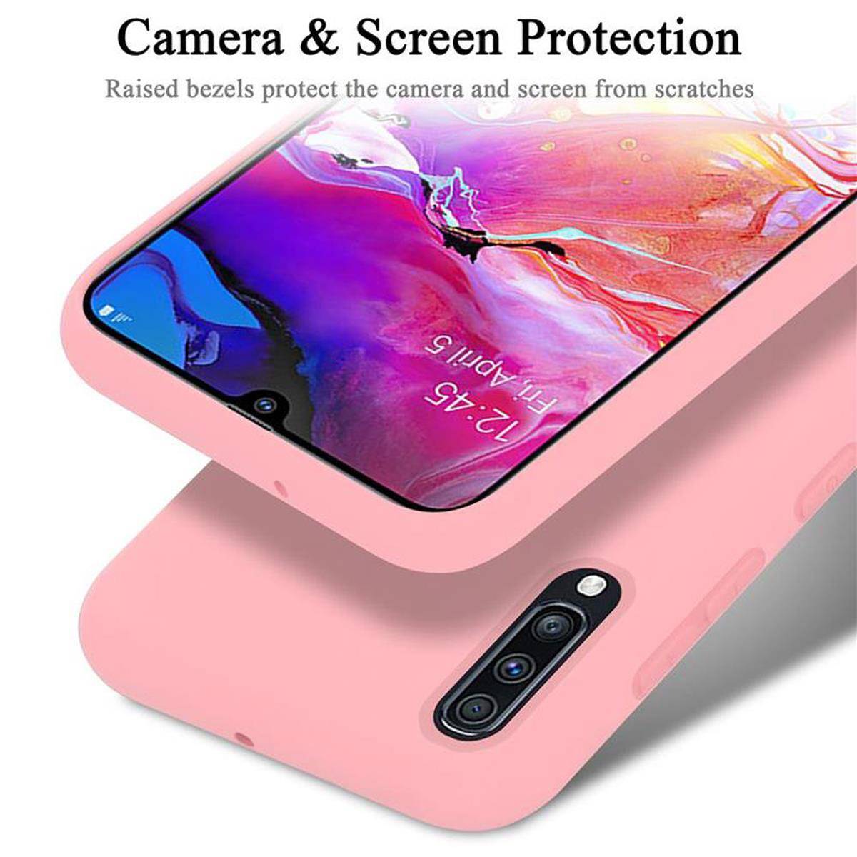 Cadorabo Schutzhülle für Samsung Galaxy A70 / A70s Hülle in Rosa Handyhülle Case Cover TPU Etui