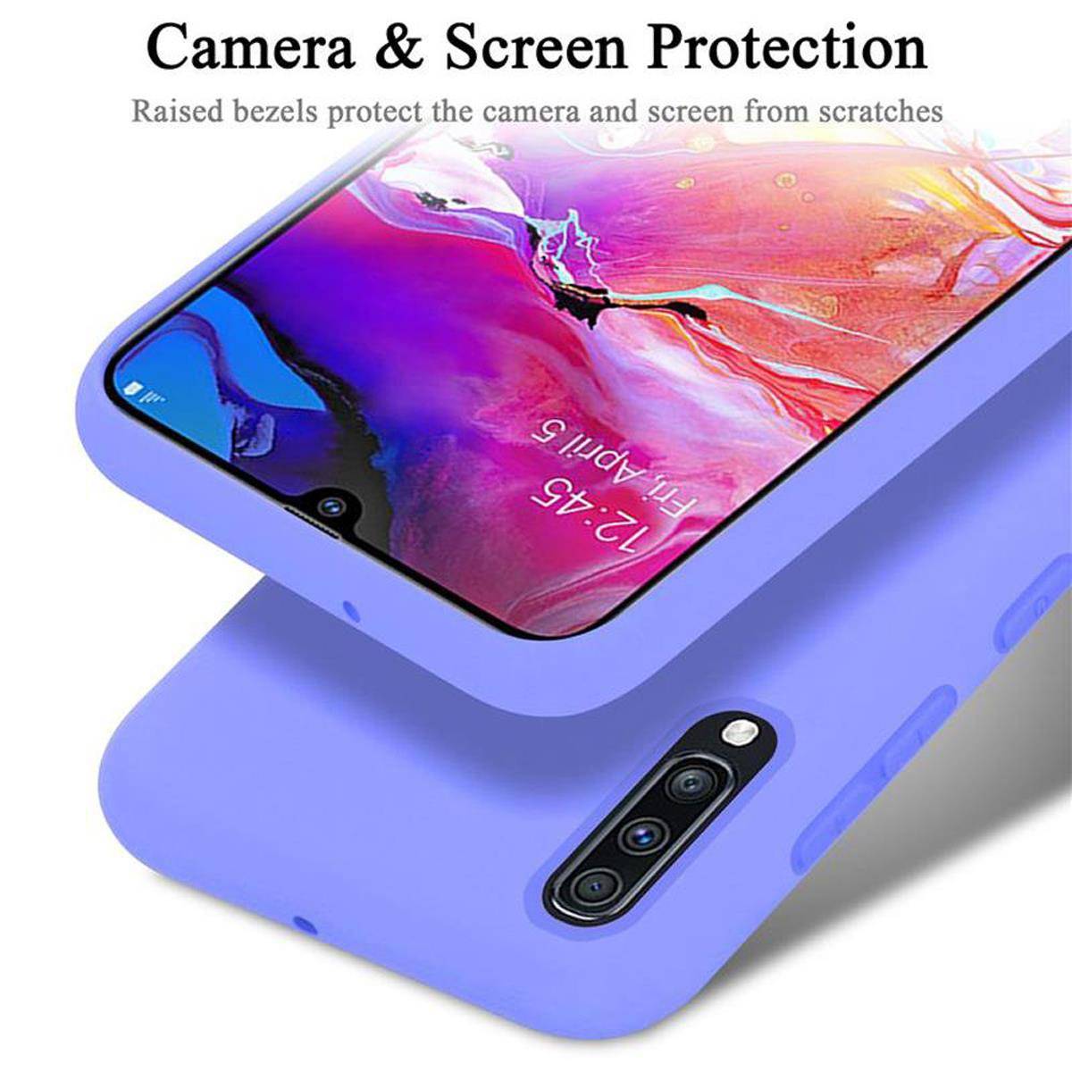 Cadorabo Schutzhülle für Samsung Galaxy A70 / A70s Hülle in Lila Handyhülle Case Cover TPU Etui