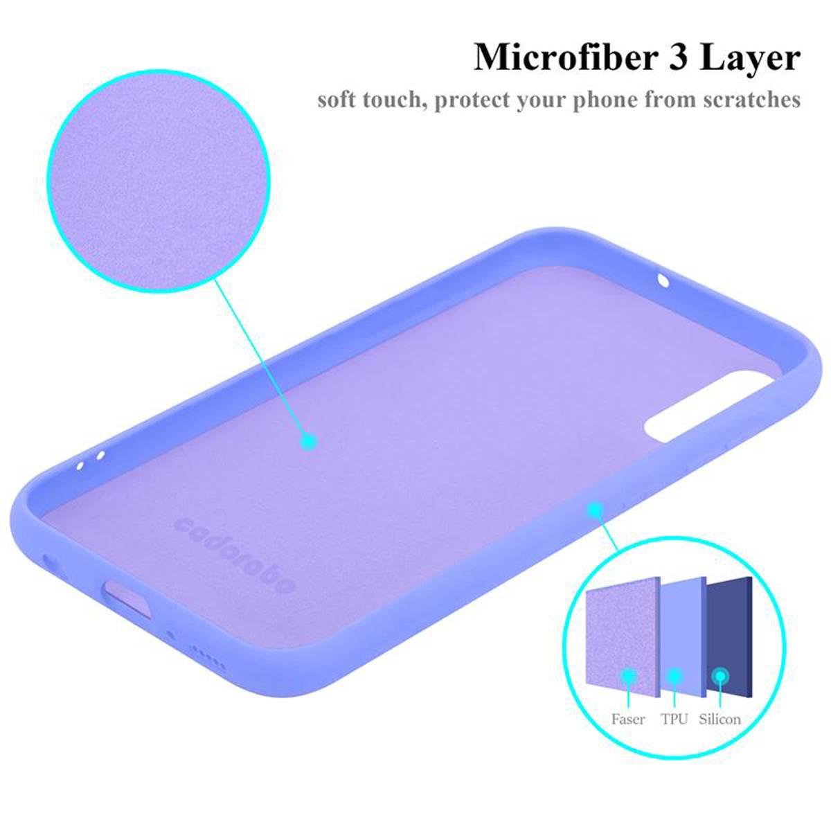 Cadorabo Schutzhülle für Samsung Galaxy A70 / A70s Hülle in Lila Handyhülle Case Cover TPU Etui