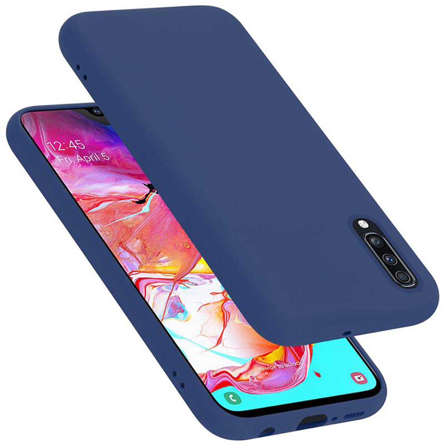 Cadorabo Schutzhülle für Samsung Galaxy A70 / A70s Hülle in Blau Handyhülle Case Cover TPU Etui