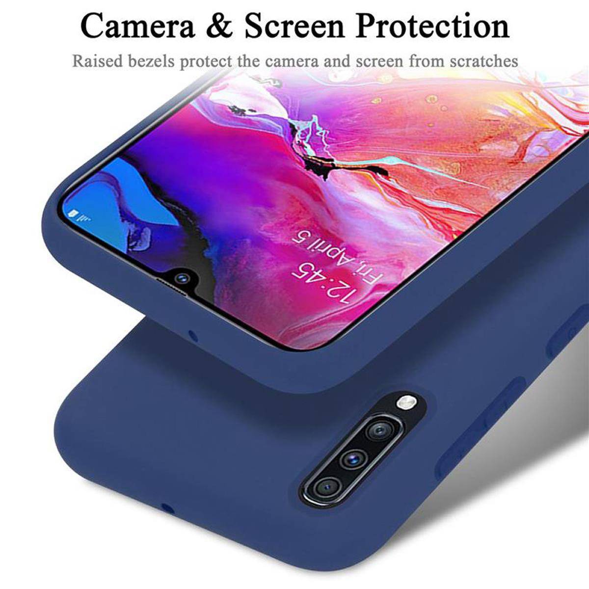Cadorabo Schutzhülle für Samsung Galaxy A70 / A70s Hülle in Blau Handyhülle Case Cover TPU Etui