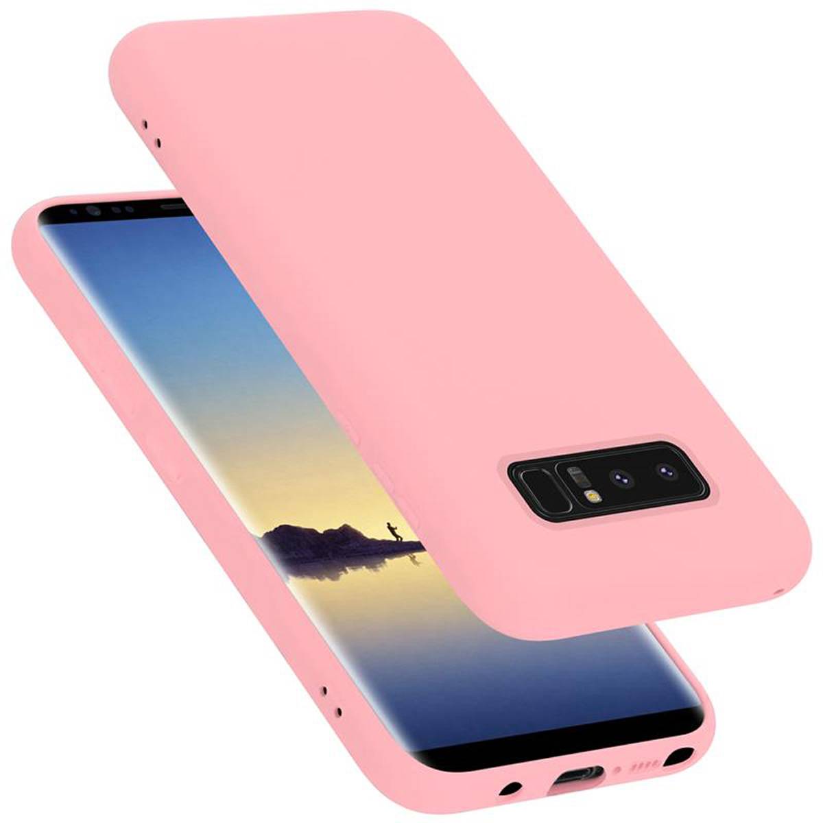 Cadorabo Schutzhülle für Samsung Galaxy NOTE 8 Hülle in Rosa Handyhülle Case Cover TPU Etui