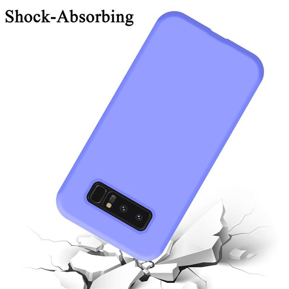 Cadorabo Schutzhülle für Samsung Galaxy NOTE 8 Hülle in Lila Handyhülle Case Cover TPU Etui