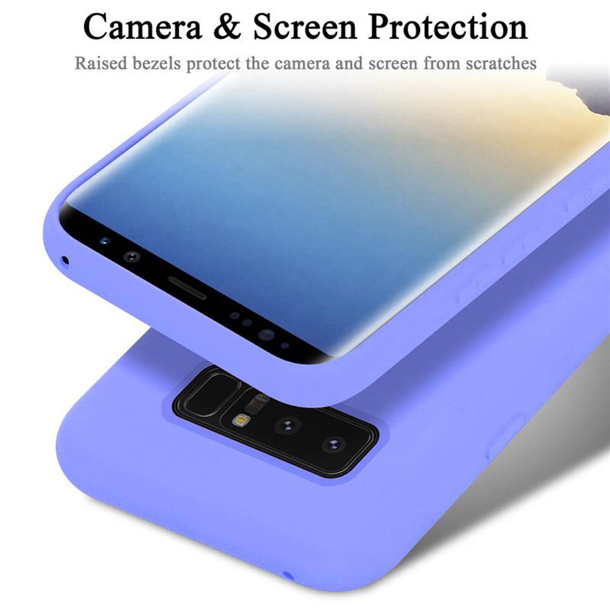 Cadorabo Schutzhülle für Samsung Galaxy NOTE 8 Hülle in Lila Handyhülle Case Cover TPU Etui