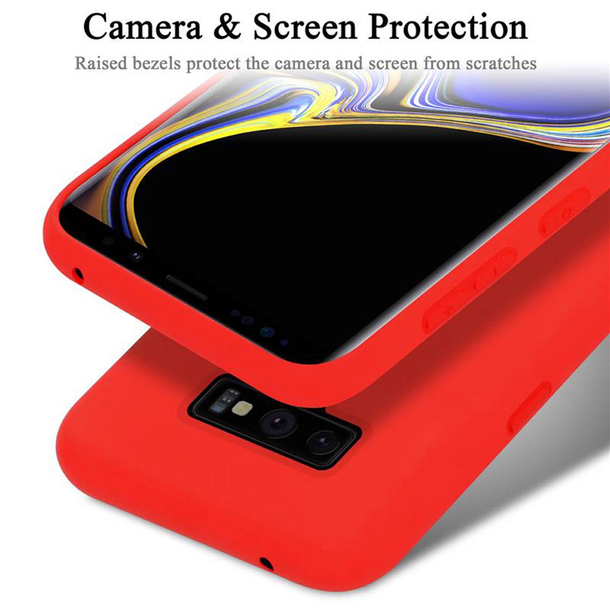 Cadorabo Schutzhülle für Samsung Galaxy NOTE 9 Hülle in Rot Handyhülle Case Cover TPU Etui