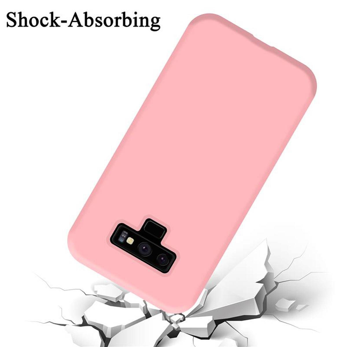 Cadorabo Schutzhülle für Samsung Galaxy NOTE 9 Hülle in Rosa Handyhülle Case Cover TPU Etui