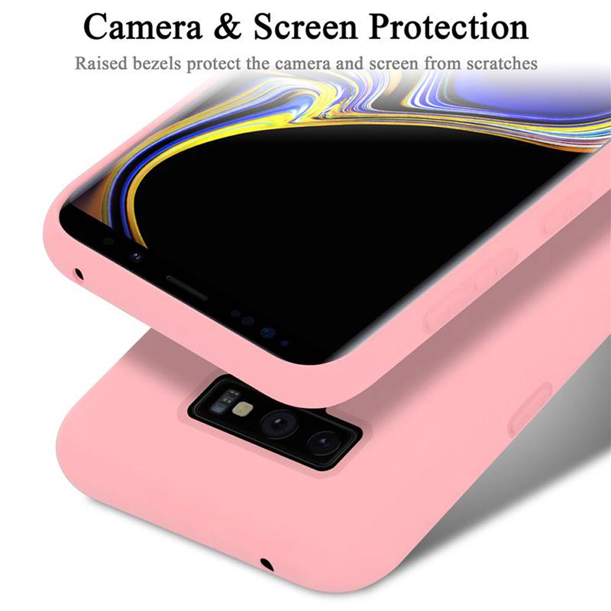 Cadorabo Schutzhülle für Samsung Galaxy NOTE 9 Hülle in Rosa Handyhülle Case Cover TPU Etui