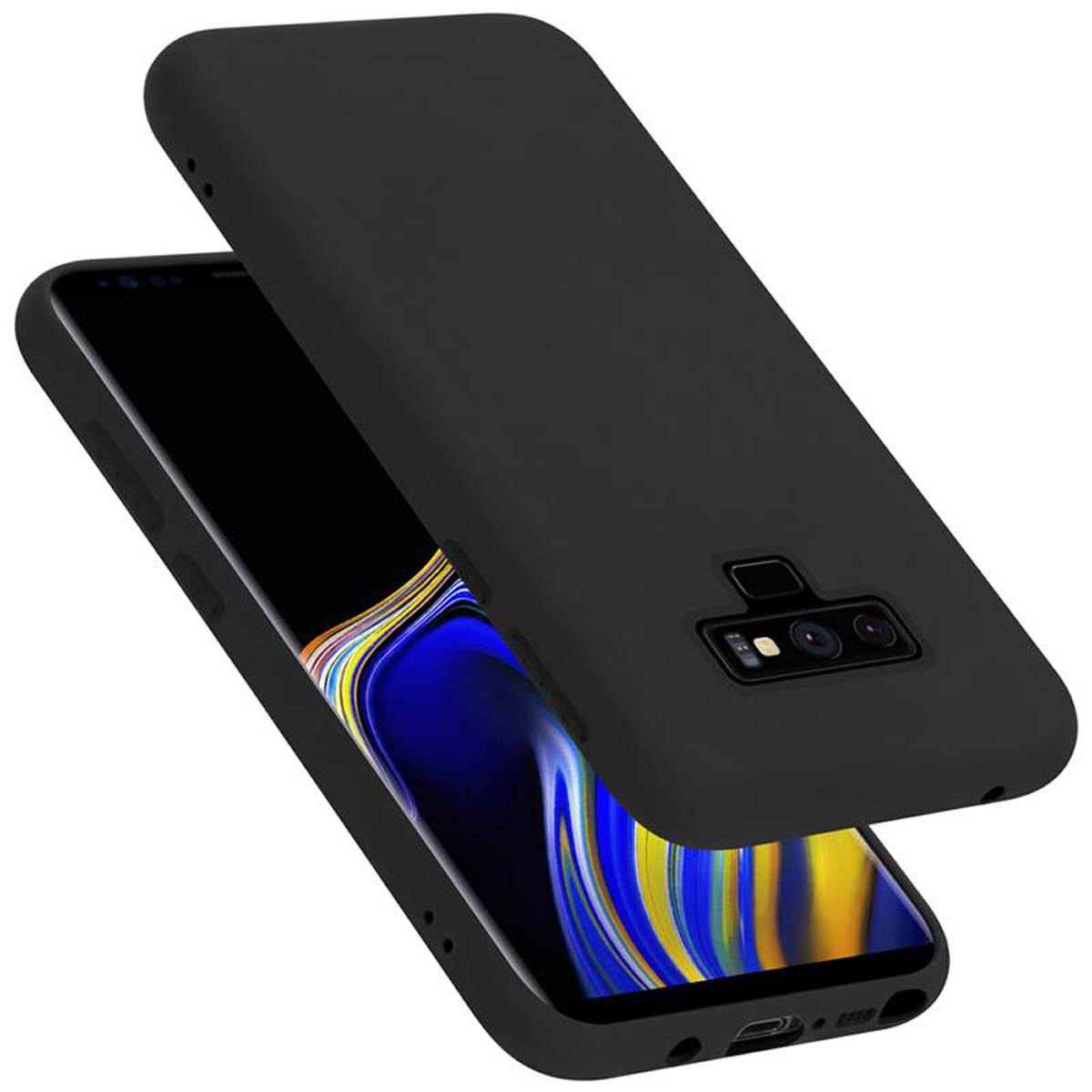 Cadorabo Schutzhülle für Samsung Galaxy NOTE 9 Hülle in Schwarz Handyhülle Case Cover TPU Etui