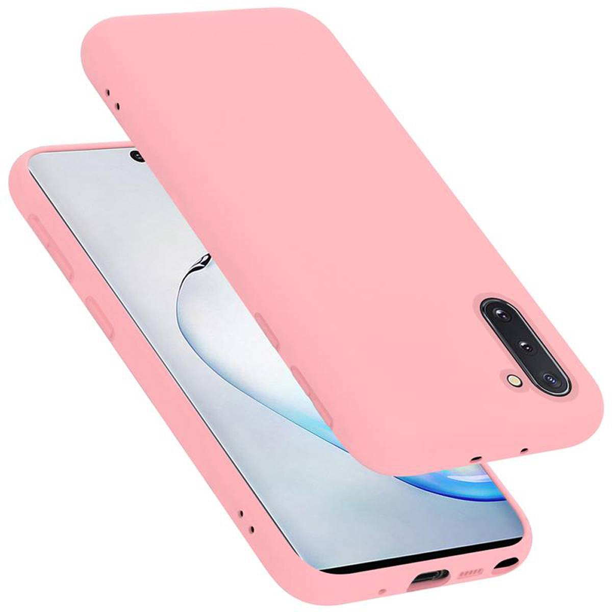 Cadorabo Schutzhülle für Samsung Galaxy NOTE 10 Hülle in Rosa Handyhülle Case Cover TPU Etui