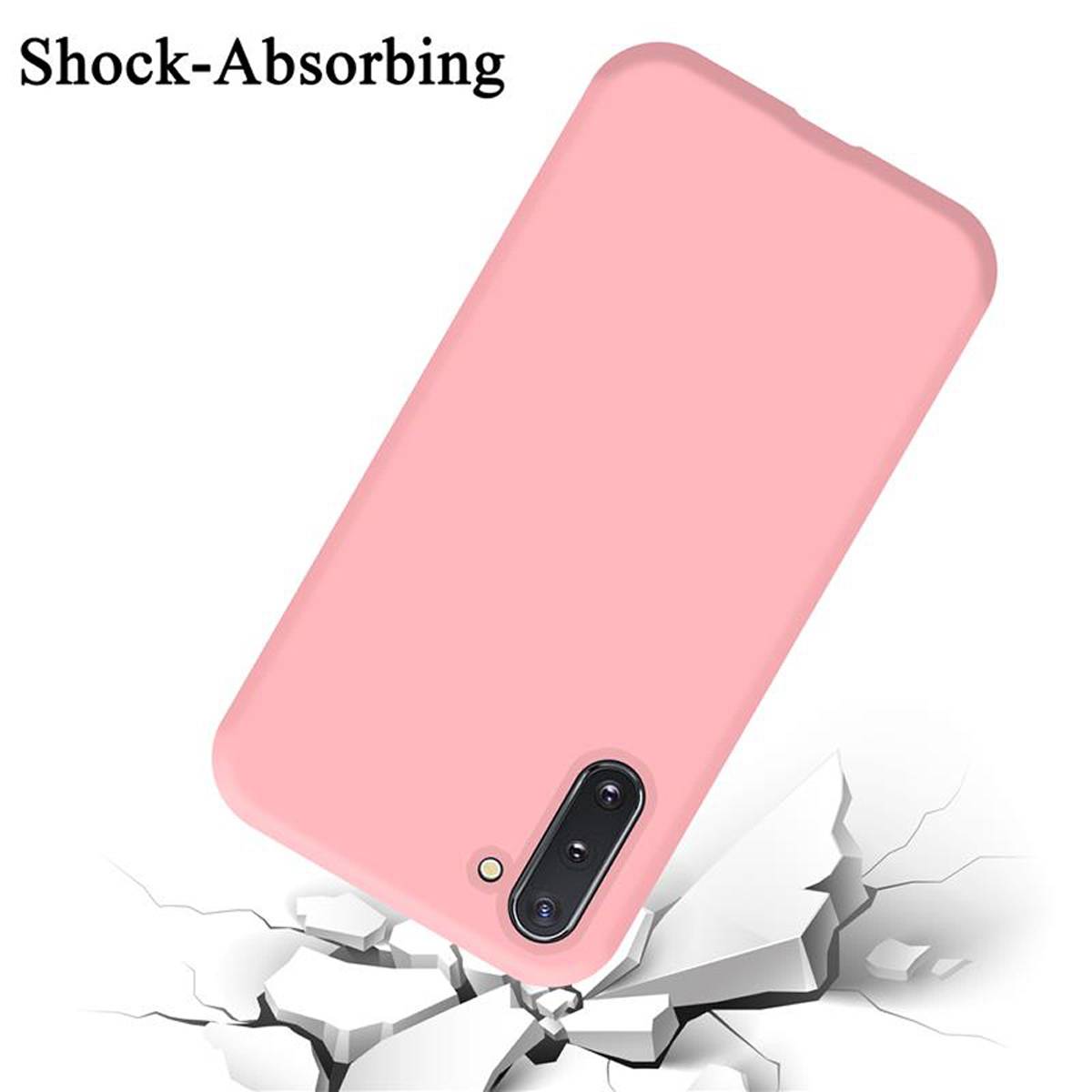 Cadorabo Schutzhülle für Samsung Galaxy NOTE 10 Hülle in Rosa Handyhülle Case Cover TPU Etui