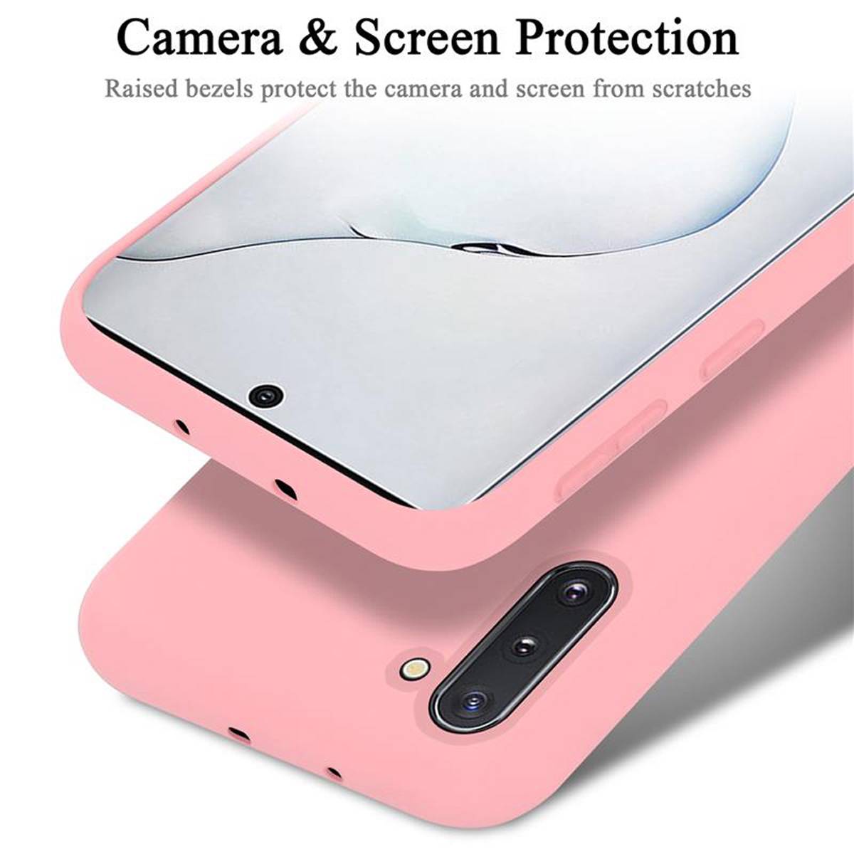 Cadorabo Schutzhülle für Samsung Galaxy NOTE 10 Hülle in Rosa Handyhülle Case Cover TPU Etui