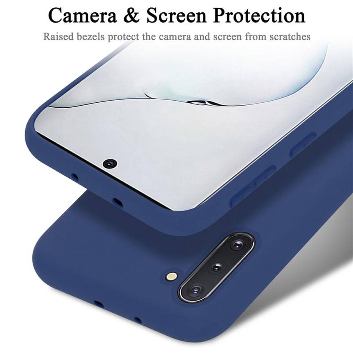 Cadorabo Schutzhülle für Samsung Galaxy NOTE 10 Hülle in Blau Handyhülle Case Cover TPU Etui