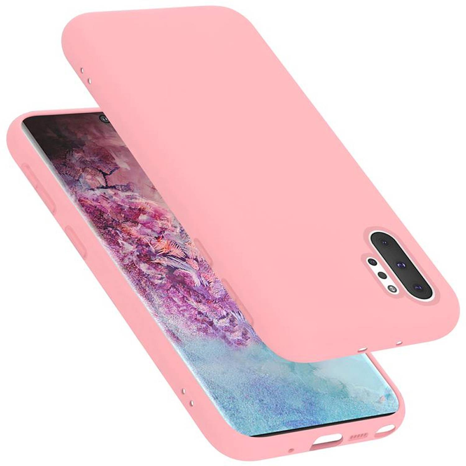 Cadorabo Schutzhülle für Samsung Galaxy NOTE 10 PLUS Hülle in Rosa Handyhülle Case Cover TPU Etui