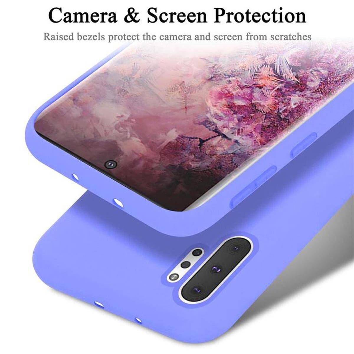 Cadorabo Schutzhülle für Samsung Galaxy NOTE 10 PLUS Hülle in Lila Handyhülle Case Cover TPU Etui