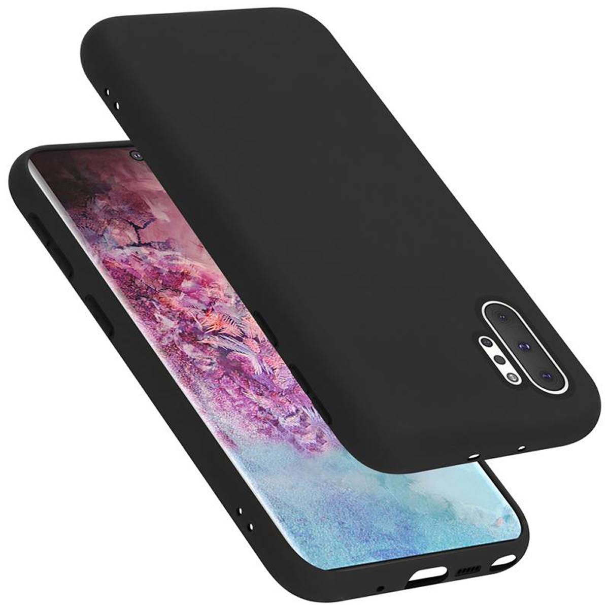 Cadorabo Schutzhülle für Samsung Galaxy NOTE 10 PLUS Hülle in Schwarz Handyhülle Case Cover TPU Etui
