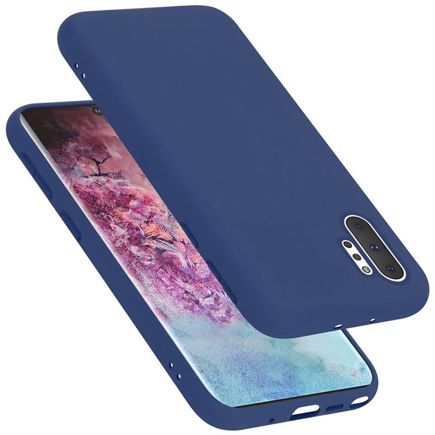 Cadorabo Schutzhülle für Samsung Galaxy NOTE 10 PLUS Hülle in Blau Handyhülle Case Cover TPU Etui